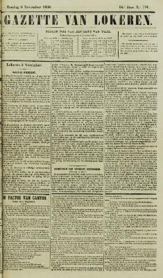 Gazette van Lokeren 06/11/1859