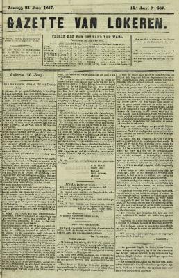 Gazette van Lokeren 21/06/1857