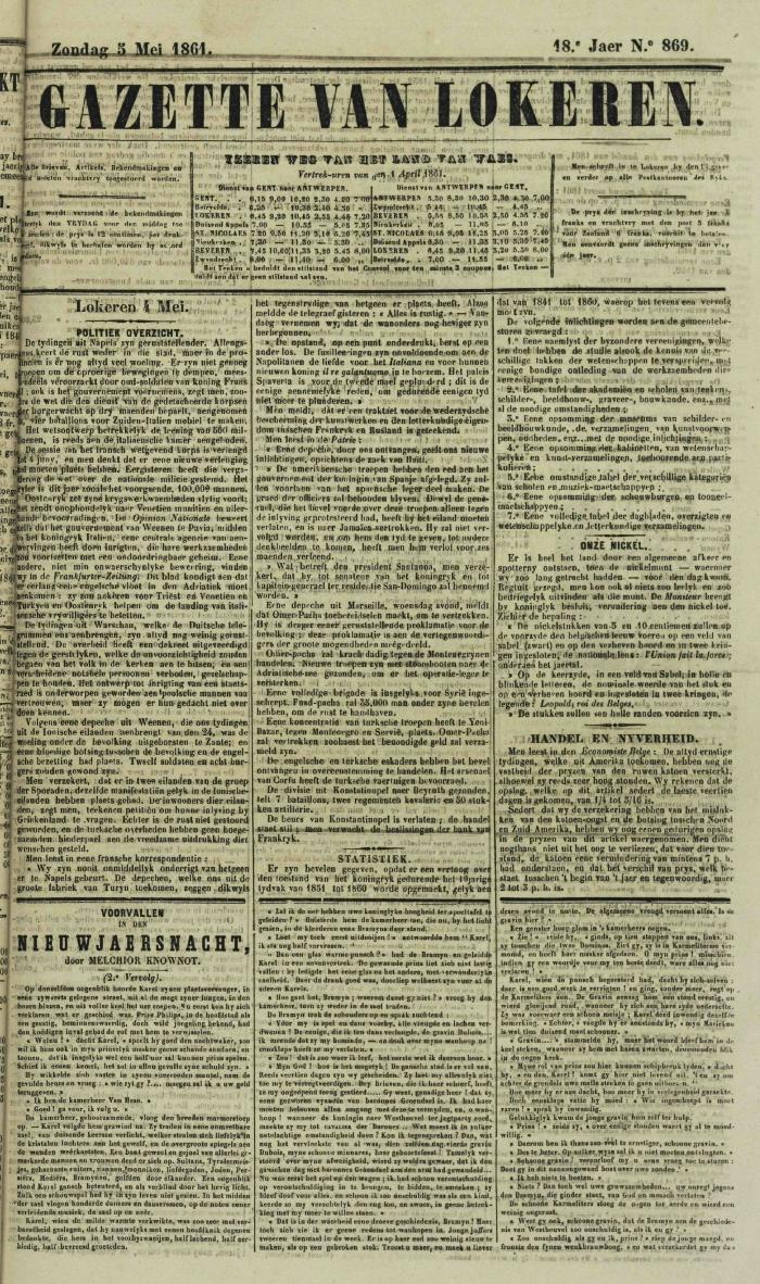 Gazette van Lokeren 05/05/1861