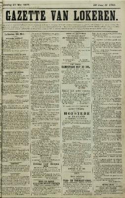 Gazette van Lokeren 27/05/1877