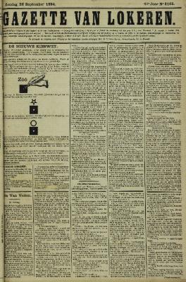 Gazette van Lokeren 28/09/1884