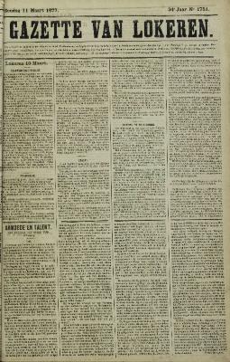 Gazette van Lokeren 11/03/1877