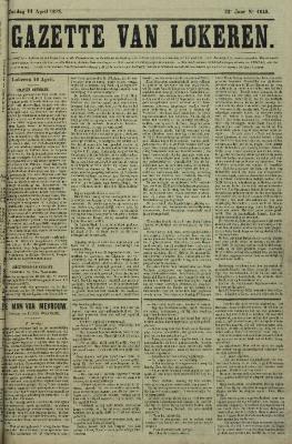 Gazette van Lokeren 11/04/1875