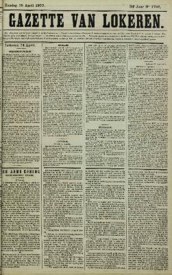 Gazette van Lokeren 15/04/1877