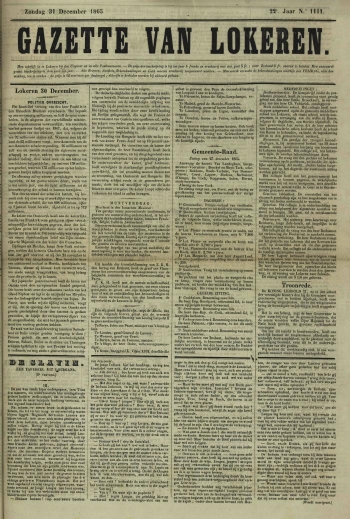 Gazette van Lokeren 31/12/1865