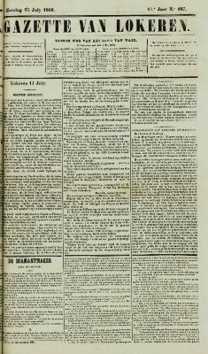 Gazette van Lokeren 15/07/1860