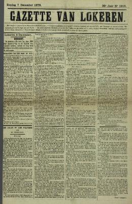 Gazette van Lokeren 07/12/1879