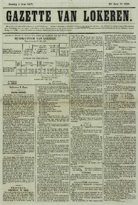 Gazette van Lokeren 04/06/1871