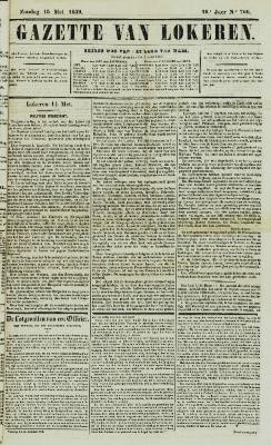 Gazette van Lokeren 15/05/1859