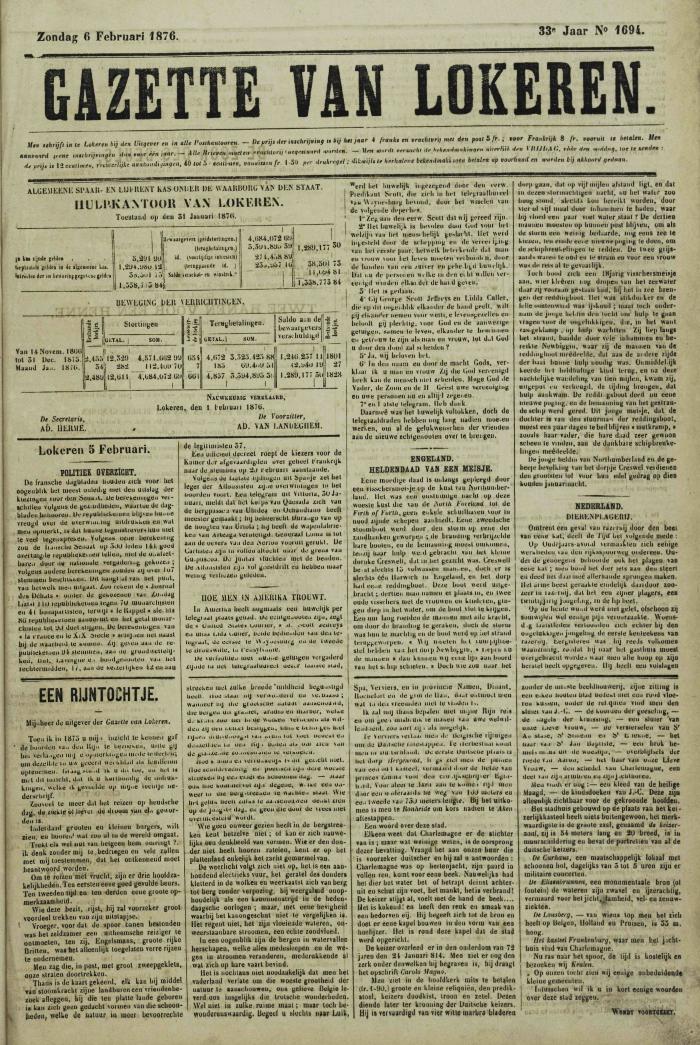 Gazette van Lokeren 06/02/1876