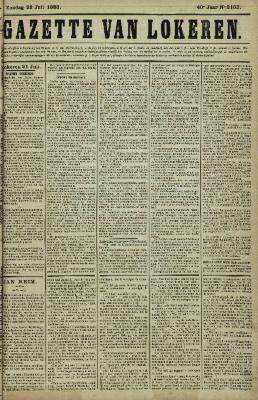 Gazette van Lokeren 22/07/1883