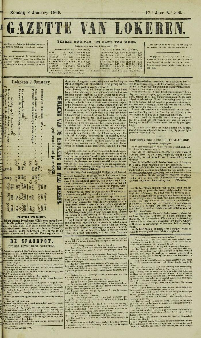 Gazette van Lokeren 08/01/1860