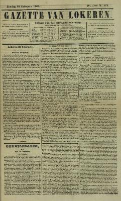 Gazette van Lokeren 22/02/1863