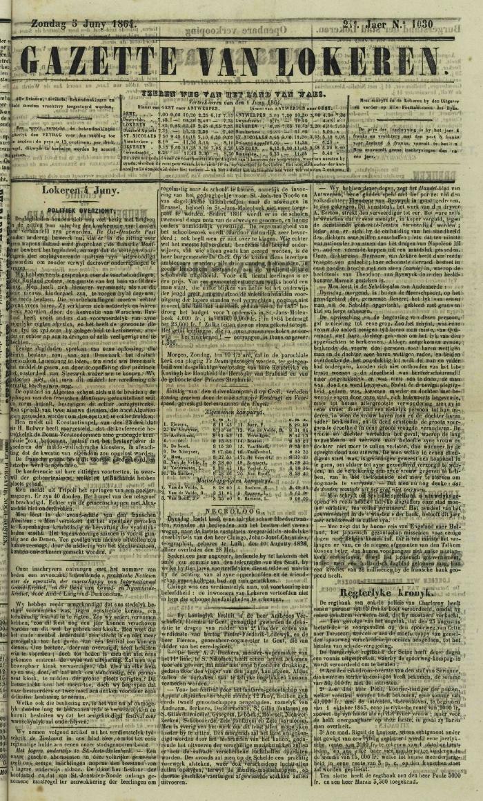 Gazette van Lokeren 05/06/1864