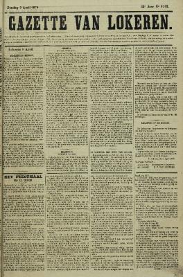 Gazette van Lokeren 09/04/1876