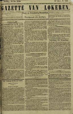 Gazette van Lokeren 13/05/1849