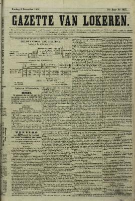 Gazette van Lokeren 06/12/1874