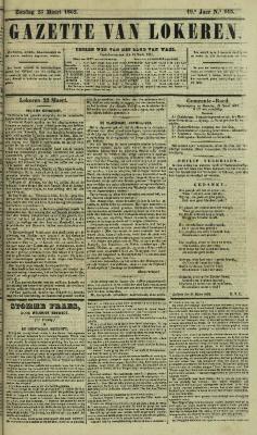 Gazette van Lokeren 23/03/1862