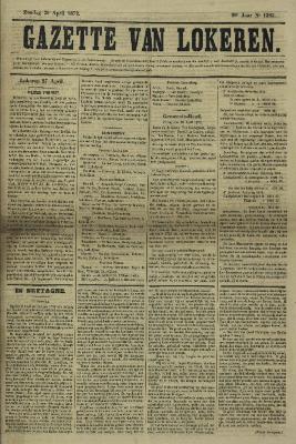 Gazette van Lokeren 28/04/1872