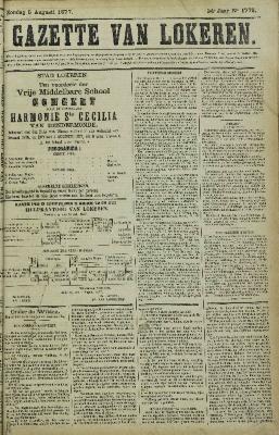 Gazette van Lokeren 05/08/1877