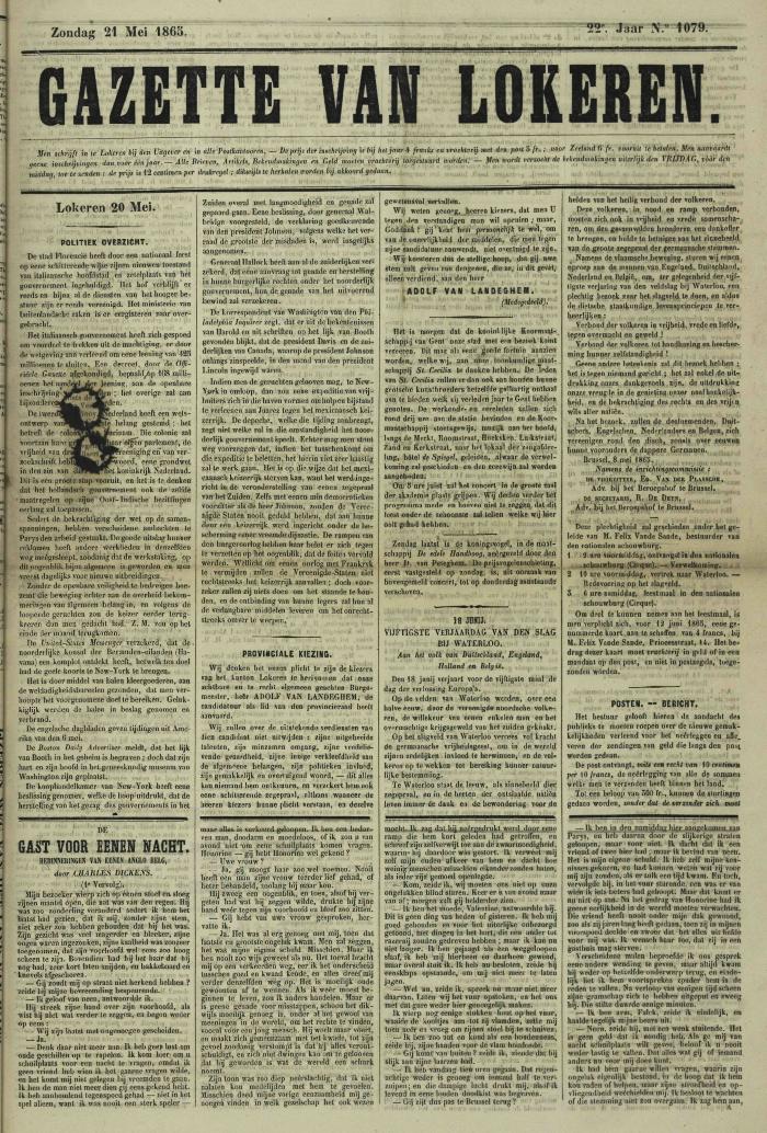 Gazette van Lokeren 21/05/1865