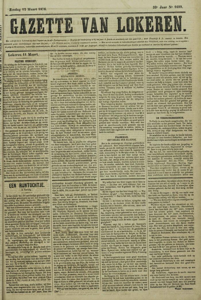 Gazette van Lokeren 12/03/1876