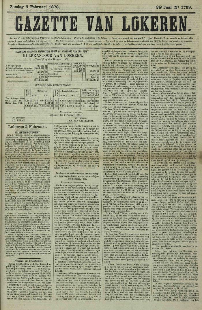 Gazette van Lokeren 03/02/1878