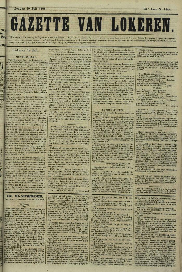 Gazette van Lokeren 19/07/1868