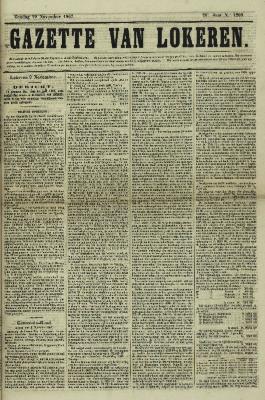 Gazette van Lokeren 10/11/1867