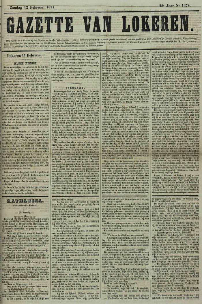 Gazette van Lokeren 12/02/1871