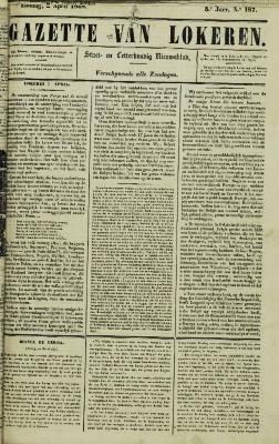 Gazette van Lokeren 02/04/1848