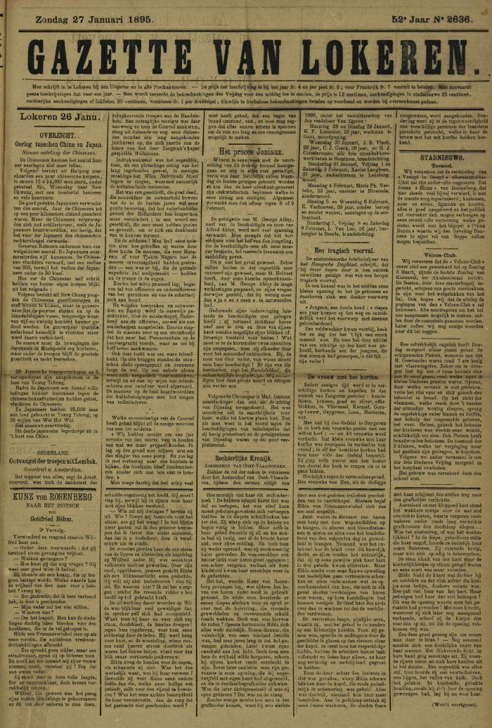 Gazette van Lokeren 27/01/1895