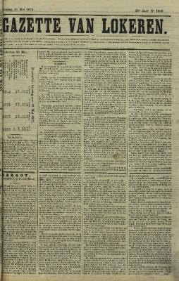 Gazette van Lokeren 31/05/1874