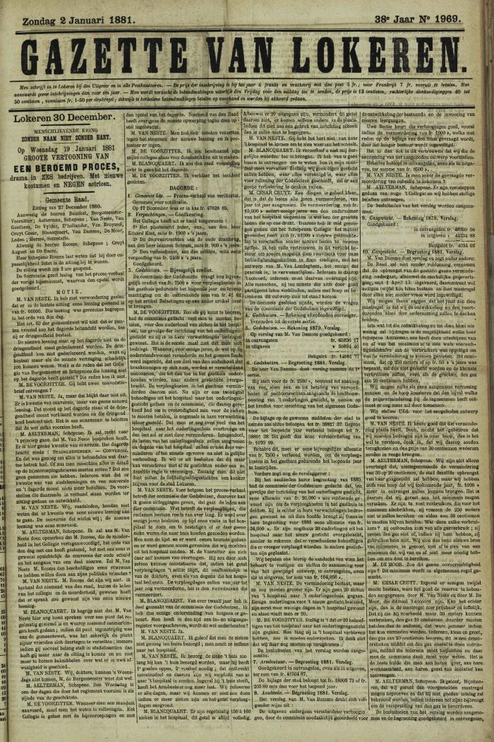 Gazette van Lokeren 02/01/1881