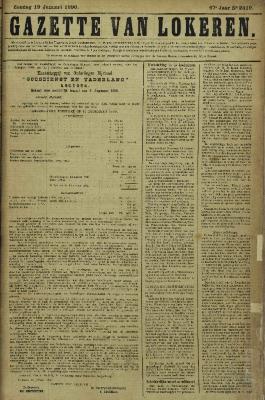 Gazette van Lokeren 19/01/1890