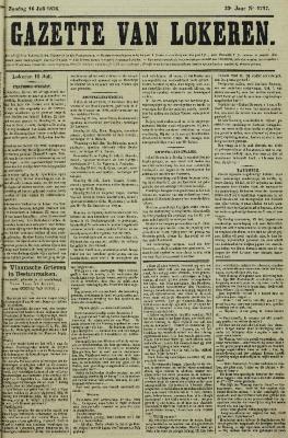 Gazette van Lokeren 16/07/1876