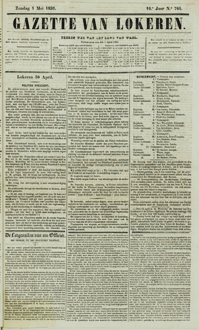 Gazette van Lokeren 01/05/1859