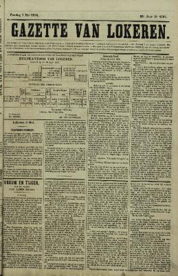 Gazette van Lokeren 07/05/1876