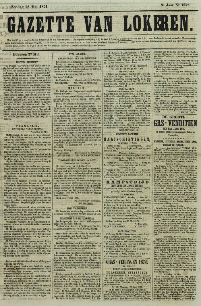 Gazette van Lokeren 28/05/1871