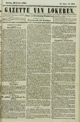 Gazette van Lokeren 26/10/1851