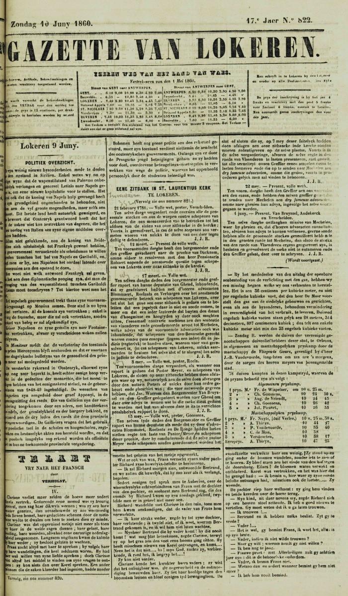 Gazette van Lokeren 10/06/1860