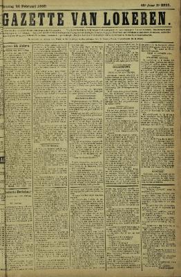 Gazette van Lokeren 26/02/1888
