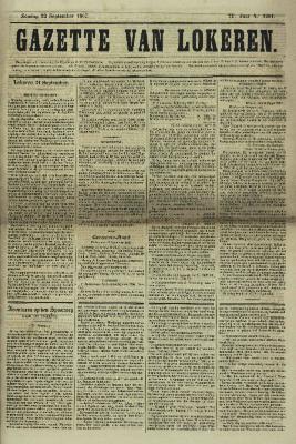 Gazette van Lokeren 22/09/1867