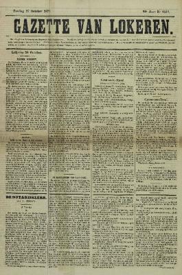 Gazette van Lokeren 27/10/1872