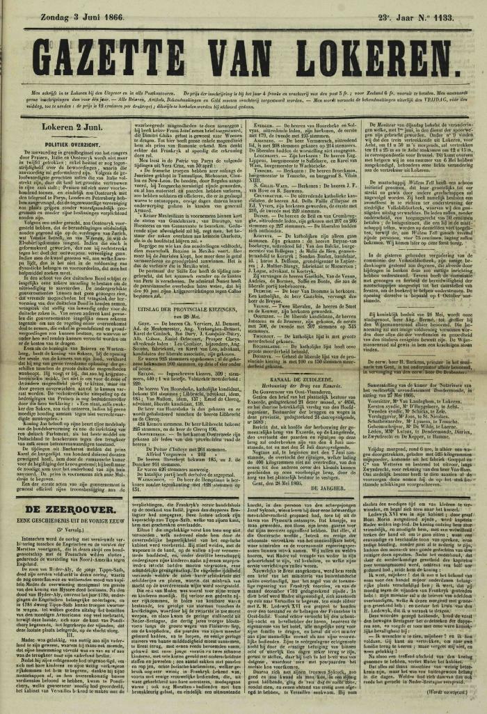 Gazette van Lokeren 03/06/1866