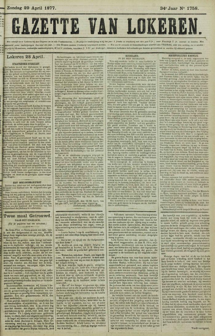 Gazette van Lokeren 29/04/1877