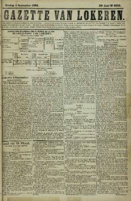 Gazette van Lokeren 03/09/1882