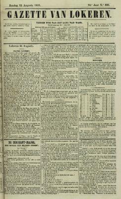 Gazette van Lokeren 25/08/1861