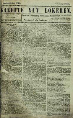 Gazette van Lokeren 09/06/1850