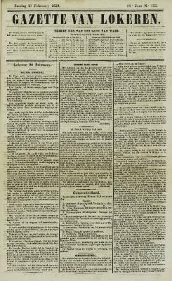 Gazette van Lokeren 27/02/1859